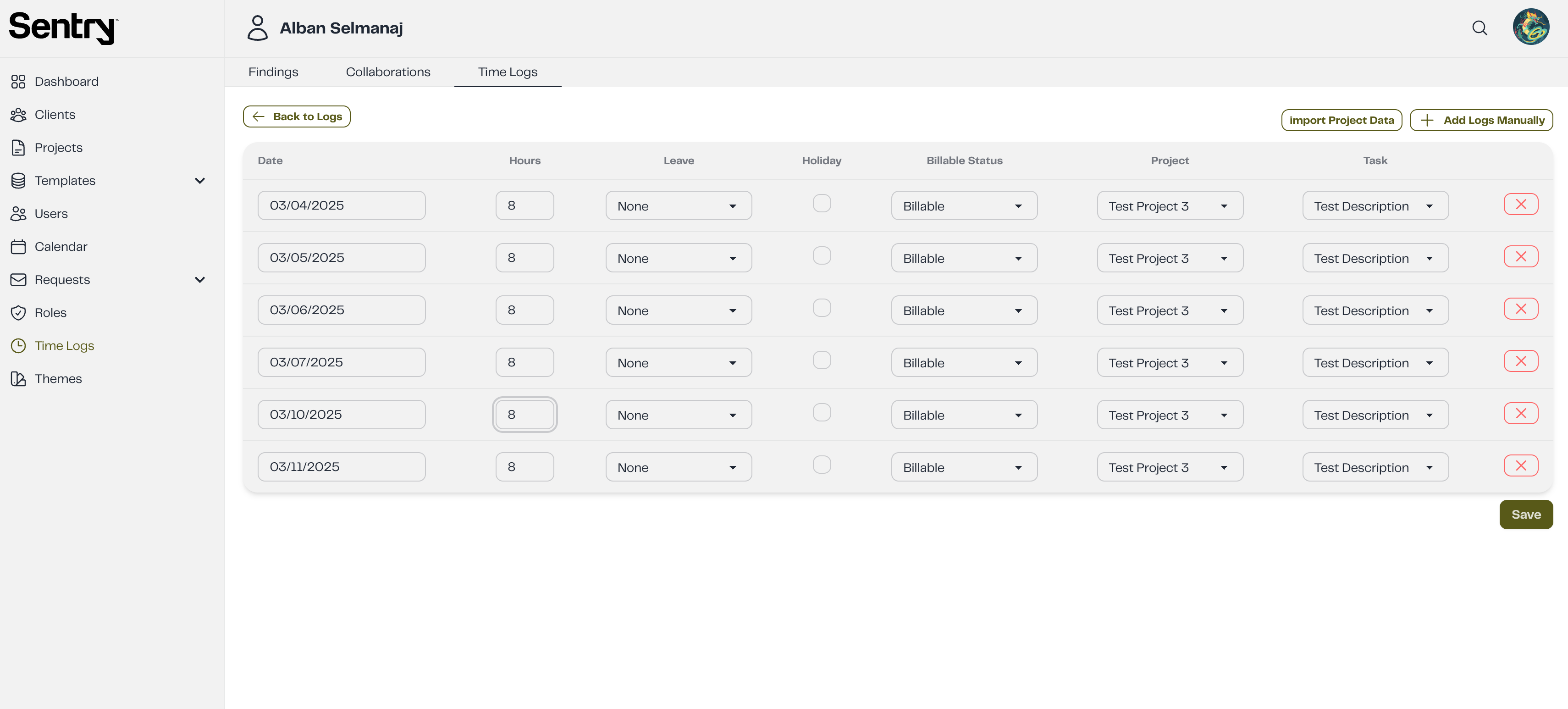 Add Logs Section